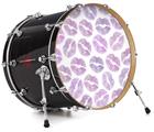 Vinyl Decal Skin Wrap for 22" Bass Kick Drum Head Purple Lips - DRUM HEAD NOT INCLUDED