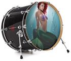 Vinyl Decal Skin Wrap for 22" Bass Kick Drum Head Mermaid Sexy Pinup Girl - DRUM HEAD NOT INCLUDED