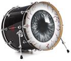 Vinyl Decal Skin Wrap for 22" Bass Kick Drum Head Eyeball Gray - DRUM HEAD NOT INCLUDED