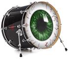 Vinyl Decal Skin Wrap for 22" Bass Kick Drum Head Eyeball Green Dark - DRUM HEAD NOT INCLUDED