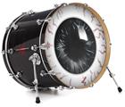 Vinyl Decal Skin Wrap for 22" Bass Kick Drum Head Eyeball Black - DRUM HEAD NOT INCLUDED