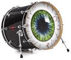 Vinyl Decal Skin Wrap for 22" Bass Kick Drum Head Eyeball Blue Green - DRUM HEAD NOT INCLUDED