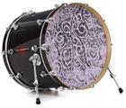 Vinyl Decal Skin Wrap for 22" Bass Kick Drum Head Folder Doodles Lavender - DRUM HEAD NOT INCLUDED