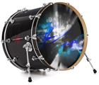 Vinyl Decal Skin Wrap for 22" Bass Kick Drum Head ZaZa Blue - DRUM HEAD NOT INCLUDED