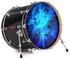 Vinyl Decal Skin Wrap for 22" Bass Kick Drum Head Cubic Shards Blue - DRUM HEAD NOT INCLUDED