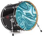 Vinyl Decal Skin Wrap for 22" Bass Kick Drum Head Blue Marble - DRUM HEAD NOT INCLUDED