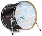 Vinyl Decal Skin Wrap for 22" Bass Kick Drum Head Marble Beach - DRUM HEAD NOT INCLUDED