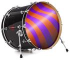 Vinyl Decal Skin Wrap for 22" Bass Kick Drum Head Two Tone Waves Purple Red - DRUM HEAD NOT INCLUDED