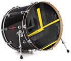 Vinyl Decal Skin Wrap for 22" Bass Kick Drum Head Baja 0004 Yellow - DRUM HEAD NOT INCLUDED