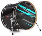 Vinyl Decal Skin Wrap for 22" Bass Kick Drum Head Baja 0014 Neon Teal - DRUM HEAD NOT INCLUDED