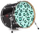 Vinyl Decal Skin Wrap for 22" Bass Kick Drum Head Teal Cheetah - DRUM HEAD NOT INCLUDED