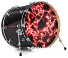 Vinyl Decal Skin Wrap for 22" Bass Kick Drum Head Electrify Red - DRUM HEAD NOT INCLUDED
