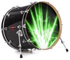 Vinyl Decal Skin Wrap for 22" Bass Kick Drum Head Lightning Green - DRUM HEAD NOT INCLUDED