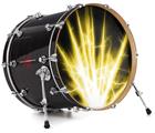 Vinyl Decal Skin Wrap for 22" Bass Kick Drum Head Lightning Yellow - DRUM HEAD NOT INCLUDED