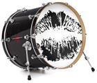 Vinyl Decal Skin Wrap for 22" Bass Kick Drum Head Big Kiss Black on White - DRUM HEAD NOT INCLUDED