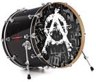 Vinyl Decal Skin Wrap for 22" Bass Kick Drum Head Anarchy - DRUM HEAD NOT INCLUDED
