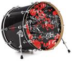 Vinyl Decal Skin Wrap for 22" Bass Kick Drum Head Emo Graffiti - DRUM HEAD NOT INCLUDED