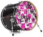 Vinyl Decal Skin Wrap for 22" Bass Kick Drum Head Pink Graffiti - DRUM HEAD NOT INCLUDED