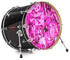 Vinyl Decal Skin Wrap for 22" Bass Kick Drum Head Pink Plaid Graffiti - DRUM HEAD NOT INCLUDED