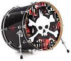 Vinyl Decal Skin Wrap for 22" Bass Kick Drum Head Punk Rock Skull - DRUM HEAD NOT INCLUDED