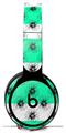 WraptorSkinz Skin Skin Decal Wrap works with Beats Solo Pro (Original) Headphones Kearas Daisies Stripe SeaFoam Skin Only BEATS NOT INCLUDED