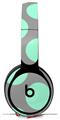 WraptorSkinz Skin Skin Decal Wrap works with Beats Solo Pro (Original) Headphones Kearas Polka Dots Mint And Gray Skin Only BEATS NOT INCLUDED