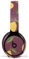 WraptorSkinz Skin Skin Decal Wrap works with Beats Solo Pro (Original) Headphones Lemon Leaves Burgandy Skin Only BEATS NOT INCLUDED