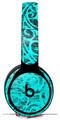 WraptorSkinz Skin Skin Decal Wrap works with Beats Solo Pro (Original) Headphones Folder Doodles Neon Teal Skin Only BEATS NOT INCLUDED