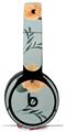 WraptorSkinz Skin Skin Decal Wrap works with Beats Solo Pro (Original) Headphones Poppy Orange Light Blue Skin Only BEATS NOT INCLUDED