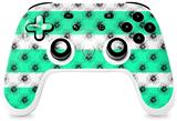 Skin Decal Wrap works with Original Google Stadia Controller Kearas Daisies Stripe SeaFoam Skin Only CONTROLLER NOT INCLUDED