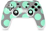 Skin Decal Wrap works with Original Google Stadia Controller Kearas Polka Dots Mint And Gray Skin Only CONTROLLER NOT INCLUDED