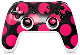 Skin Decal Wrap works with Original Google Stadia Controller Kearas Polka Dots Pink On Black Skin Only CONTROLLER NOT INCLUDED