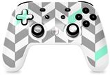 Skin Decal Wrap works with Original Google Stadia Controller Chevrons Gray And Seafoam Skin Only CONTROLLER NOT INCLUDED