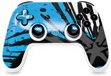 Skin Decal Wrap works with Original Google Stadia Controller Baja 0040 Blue Medium Skin Only CONTROLLER NOT INCLUDED