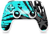 Skin Decal Wrap works with Original Google Stadia Controller Baja 0040 Neon Teal Skin Only CONTROLLER NOT INCLUDED