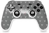 Skin Decal Wrap works with Original Google Stadia Controller Hearts Gray On White Skin Only CONTROLLER NOT INCLUDED