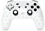 Skin Decal Wrap works with Original Google Stadia Controller Hearts Light Blue Skin Only CONTROLLER NOT INCLUDED