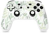 Skin Decal Wrap works with Original Google Stadia Controller Watercolor Leaves White Skin Only CONTROLLER NOT INCLUDED