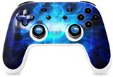 Skin Decal Wrap works with Original Google Stadia Controller Cubic Shards Blue Skin Only CONTROLLER NOT INCLUDED