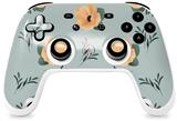 Skin Decal Wrap works with Original Google Stadia Controller Poppy Orange Light Blue Skin Only CONTROLLER NOT INCLUDED