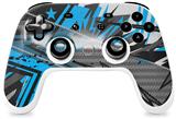 Skin Decal Wrap works with Original Google Stadia Controller Baja 0032 Blue Medium Skin Only CONTROLLER NOT INCLUDED