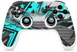 Skin Decal Wrap works with Original Google Stadia Controller Baja 0032 Neon Teal Skin Only CONTROLLER NOT INCLUDED