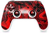 Skin Decal Wrap works with Original Google Stadia Controller Liquid Metal Chrome Red Skin Only CONTROLLER NOT INCLUDED