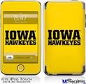 iPod Touch 2G & 3G Skin - Iowa Hawkeyes 01 Black on Gold