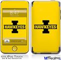 iPod Touch 2G & 3G Skin - Iowa Hawkeyes 02 Black on Gold