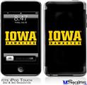 iPod Touch 2G & 3G Skin - Iowa Hawkeyes 03 Black on Gold
