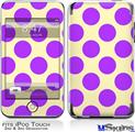 iPod Touch 2G & 3G Skin - Kearas Polka Dots Purple On Cream