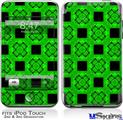 iPod Touch 2G & 3G Skin - Criss Cross Green