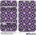 iPod Touch 2G & 3G Skin - Splatter Girly Skull Purple