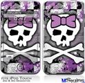 iPod Touch 2G & 3G Skin - Princess Skull Purple